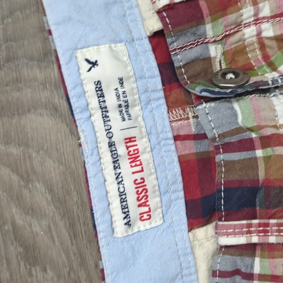 ❤️5/$25  Euc American Eagle Men Plaid Shorts - Picture 2 of 5
